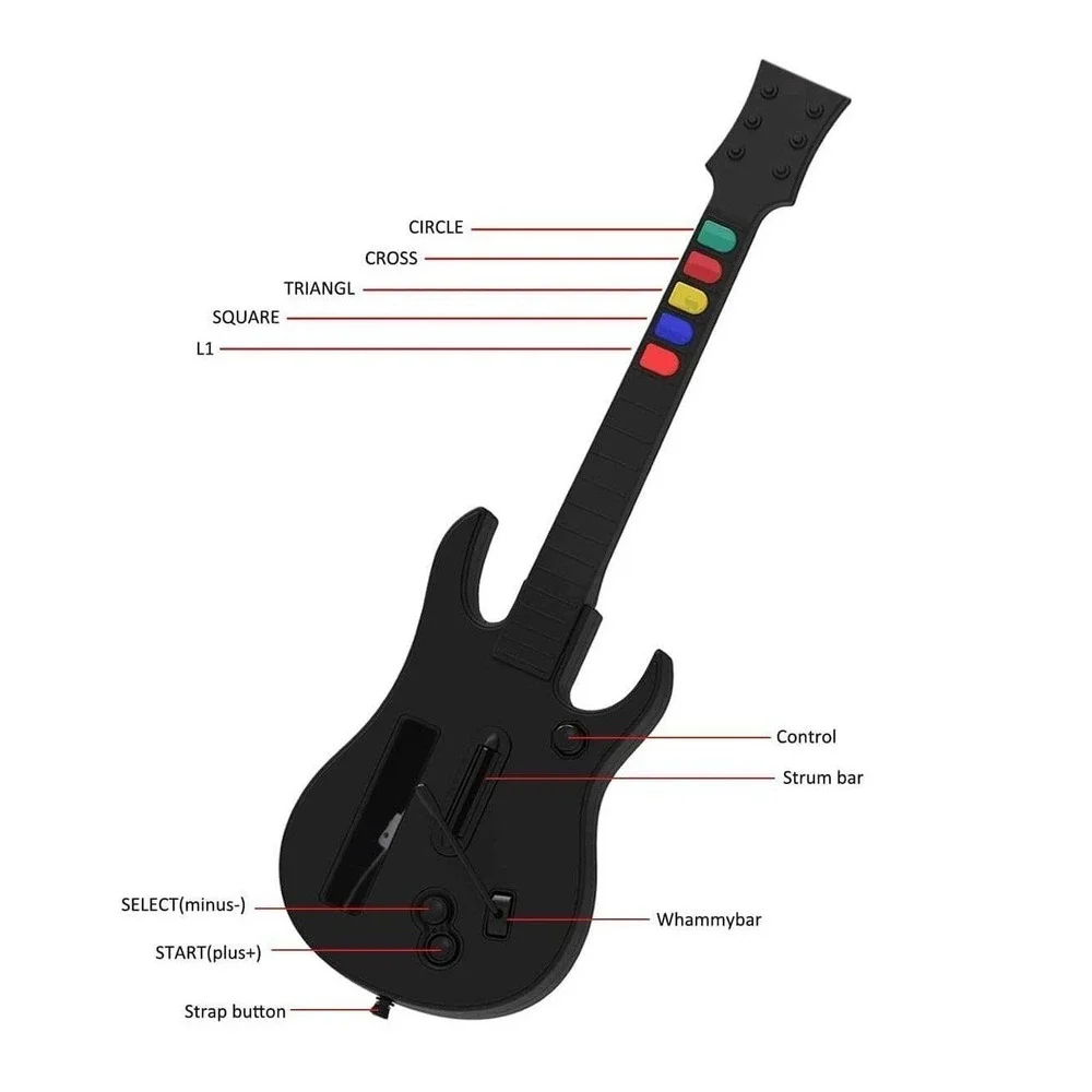 Gametime Buddies‎ Wireless Guitar for Nintendo Wii Games Guitar Hero & Rock Band